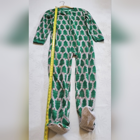 Carter's Footie Zip Christmas Tree Pajamas Size 14 / 14A - Picture 6 of 7